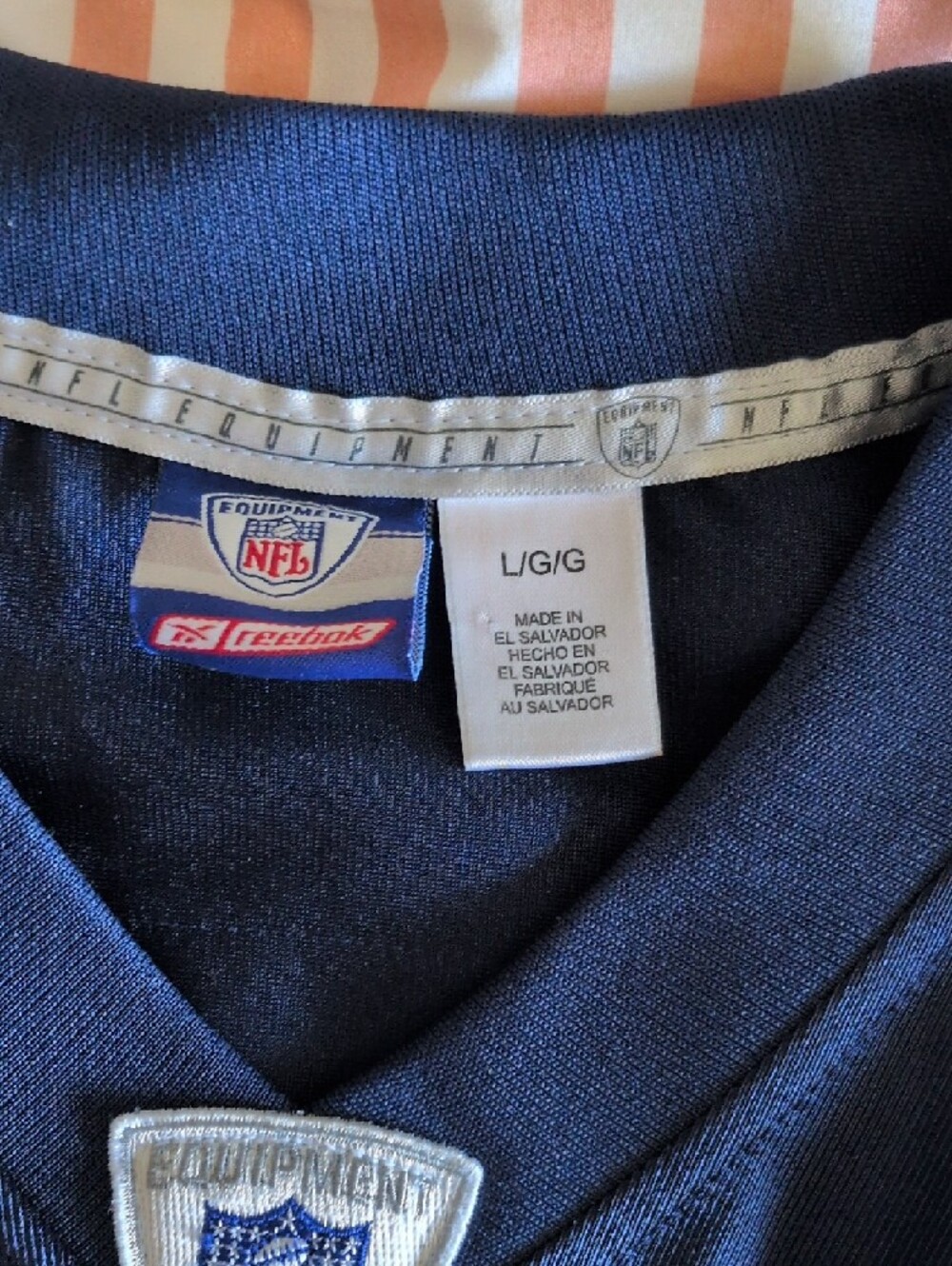 Reebok Navy NFL Equipment Football Jersey - Picture 5 of 6